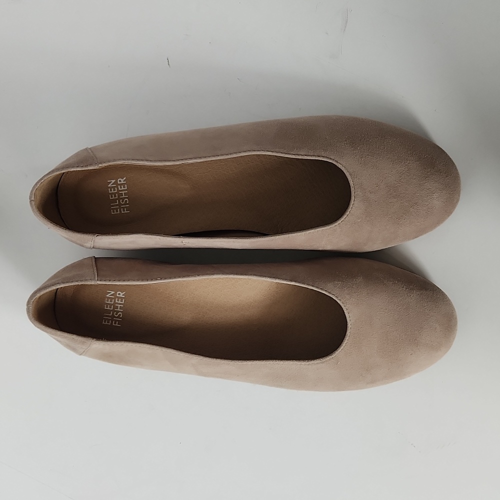 Eileen Fisher Women's Una 2 Flat Earth Nubuck Ballet Flats Size 9 NWOT - Picture 2 of 11